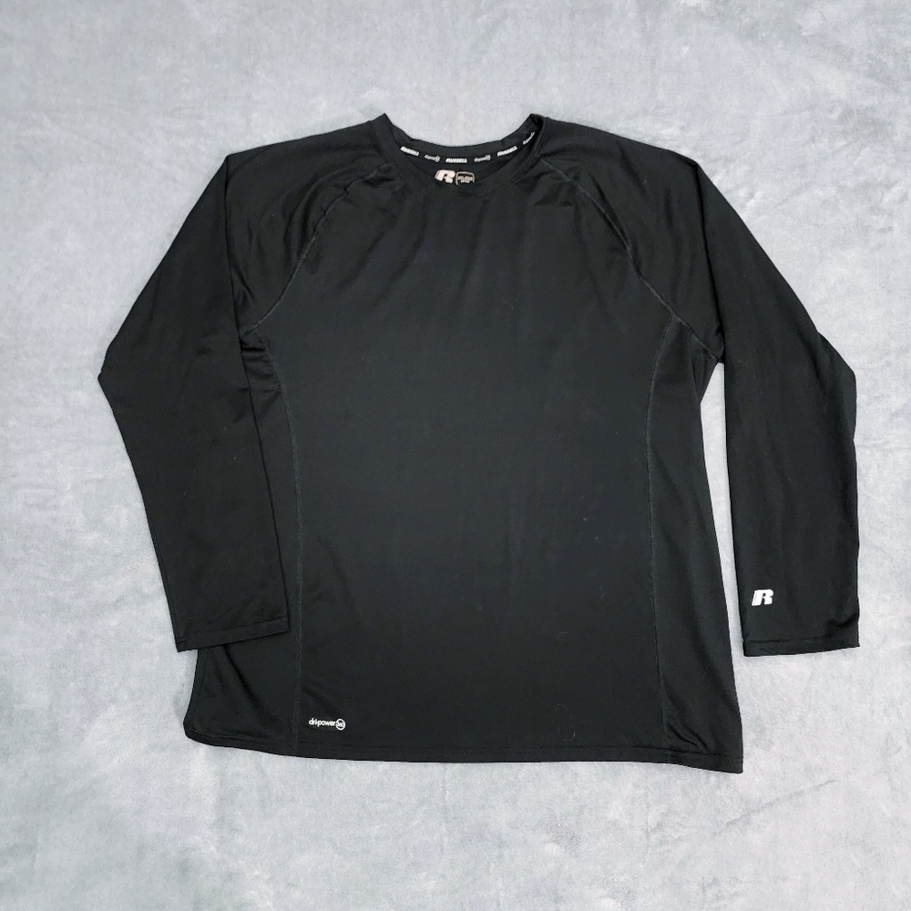 Russell Men's Dri-Power 360 Black Thermal Baselayer Long Sleeve Shirt